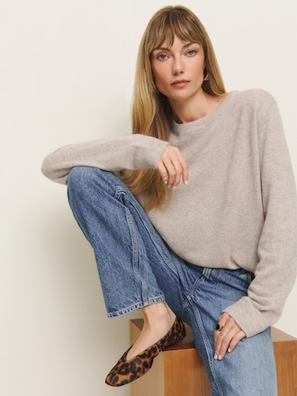 CRISTIANA CREW IN FINE SILK CASHMERE BLEND